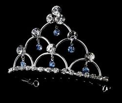 LIGHT BLUE CRYSTAL  TIARA
