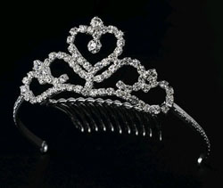 SILVER HEART TIARA