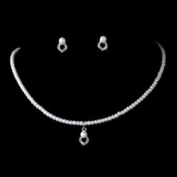 SILVER &amp; WHITE PEARL SET