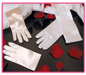 SATIN WRIST GLOVES