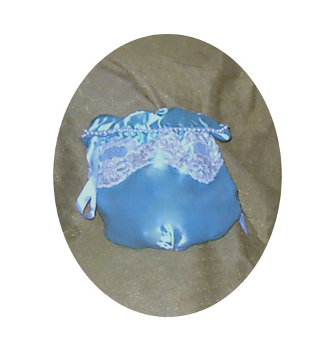 BLUE SATIN MONEY PURSE