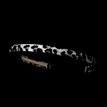 Black White and Grey Animal Print Headband Headpiece