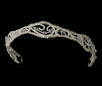 Modern Rhinestone Swirl Bridal Headband