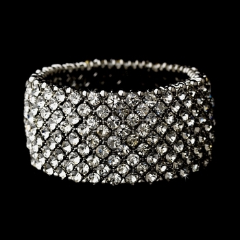 Silver Clear Stretch Bracelet