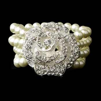 Silver Ivory Pearl Bracelet