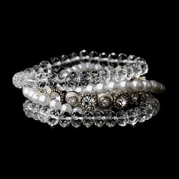 Silver White Bracelet