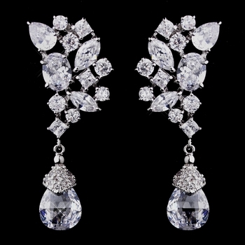 Silver CZ Earrings