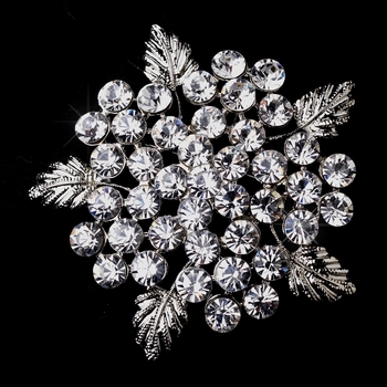 Silver Flower Brooch
