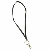 Black Rhinestone Covered Sequence Lanyard