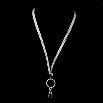 Clear Crystal Covered Lanyard
