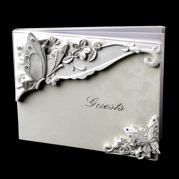 Floral Butterfly Wedding Guest Book