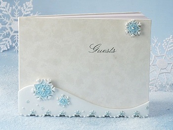 Snowflake Charm Wedding  Guest Book
