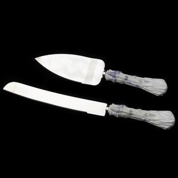 Majestic Lilac Cinderella  Cake Server Set