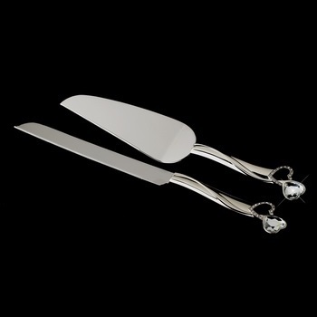 Silver Stainless Steel Cake Server Set