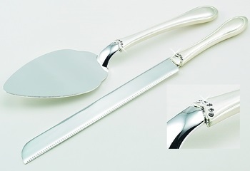 Wedding Cake Server Set with  Crystals