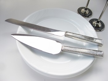 Sparkling Diamond Handle Wedding Cake Server