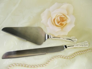 12.5 Inch Long Wedding Cake Server Set
