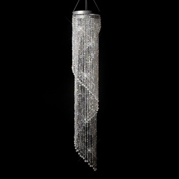 Diamond Cut Crystal Spiral Chandelier