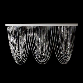 Iridescent Crystal Beaded  Curtain Swag