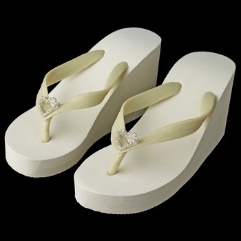 Heart Rhinestone High Wedge