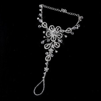 Silver w/ Clear Crystal Sparking Stones