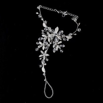 Silver w/ Clear and Ivory Crystal Sparking Stones