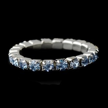 Stretchy Silver Rhinestone Toe Ring