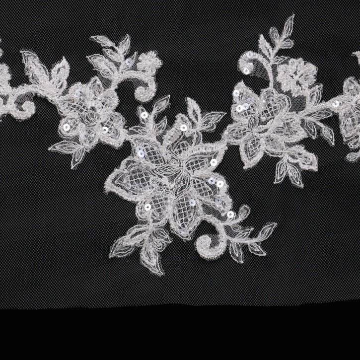 Single Tier Cathedral Veil with Flowers