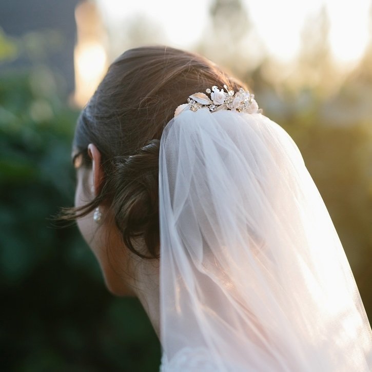 Bridal Veil Comb with Rhinestones by
ENVOGUE ACCESSORIES