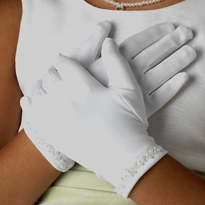 Children&#39;s Glove with Sequence &amp; Pearls