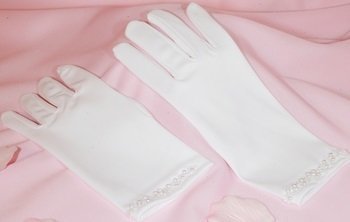 Children's Glove with Sequence &amp; Pearls