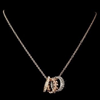 Rose Gold Necklace w/ Rings