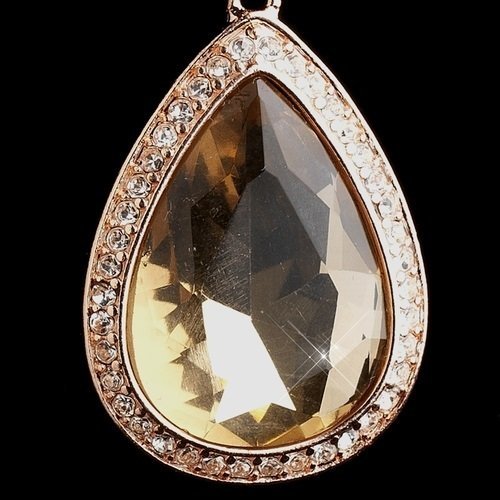 Rose Gold Topaz Earrings