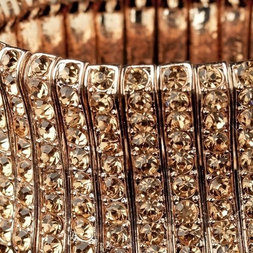Rose Gold Rhinestone Stretch Bracelet