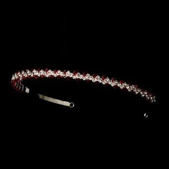 Red Floral Bridal Headband