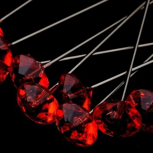 Ruby Red Crystals Bouquet Jewelry