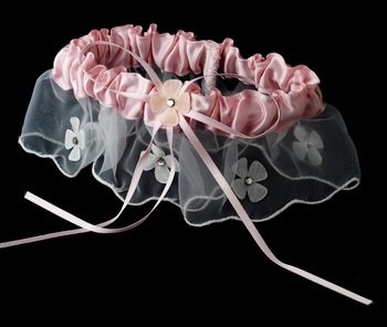 Dainty Pink Trimmed Garter