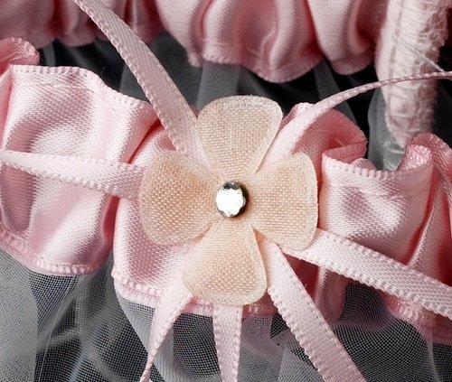 Dainty Pink Trimmed Garter
