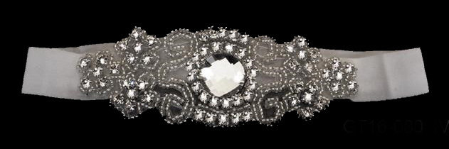 Rhinestone &amp; Satin Garter