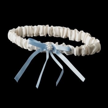 Bridal Garter with Blue Ribbon