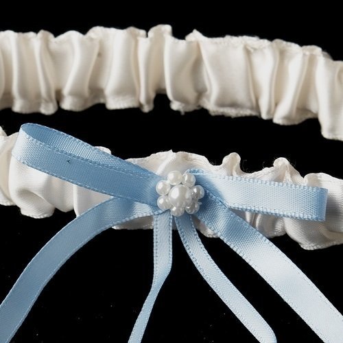 Bridal Garter with Blue Ribbon
