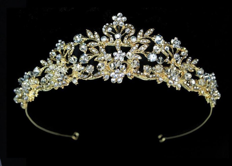 Rhinestone Floral Tiara