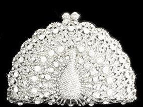 Peacock Silver Clutch
