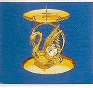 SWAN BRASS CANDLE HOLDER
