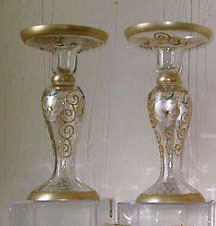 GOLD TONE CANDLE HOLDERS