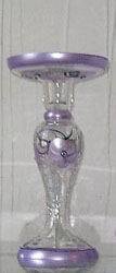 LAVENDER HAND BLOWN CANDLES HOLDERS