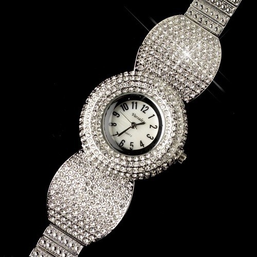 Silver Clear Pave Rhinestone