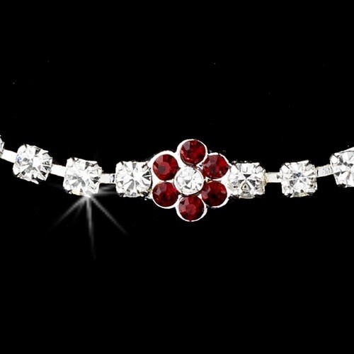 Burgundy Necklace Earring Set