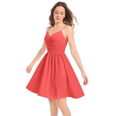 SPAGHETTI STRAP SLEEVELESS SUMMER BEACH MINI GOWN