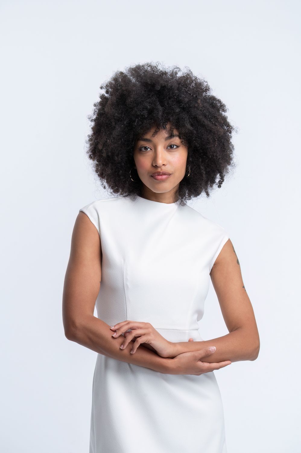 ‘’JADE’’ robe courte blanc cassé